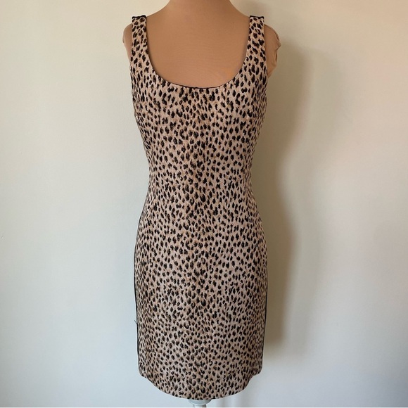 Diane von Furstenberg Arianna Cheetah Animal Print Carmel New Pearl Black Dress - Picture 3 of 12